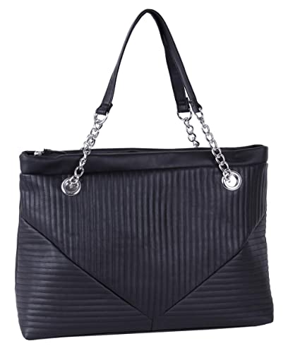 sarcia.eu Schwarze, gesteppte Tasche mit Kette von sarcia.eu