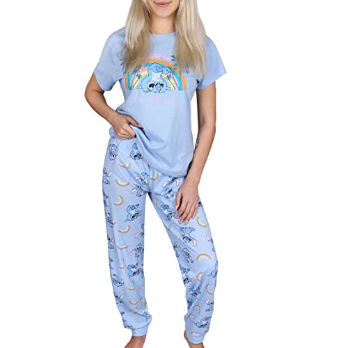 Stitch Disney Kurzärmliger, Zweiteiliger Schlafanzug aus Baumwolle für Damen, Nachtwäsche S von sarcia.eu