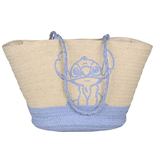 Stitch Disney Straw Einkaufstasche, gewebte Tasche von sarcia.eu