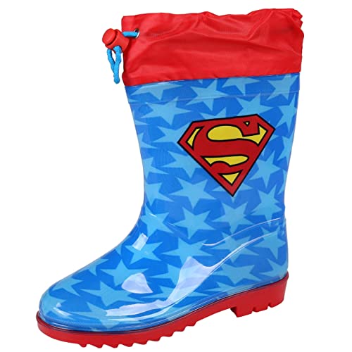 Superman Gummistiefel mit Strickbündchen, für Jungen, blau 33/34 EU von sarcia.eu