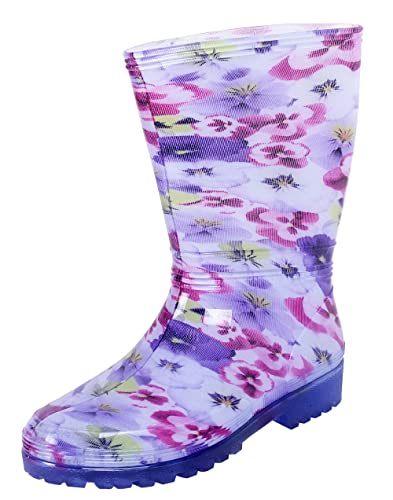 Violette Gummistiefel/Regenstiefel, Blumen RAINNY PRINT DEMAR 39/40 EU von sarcia.eu