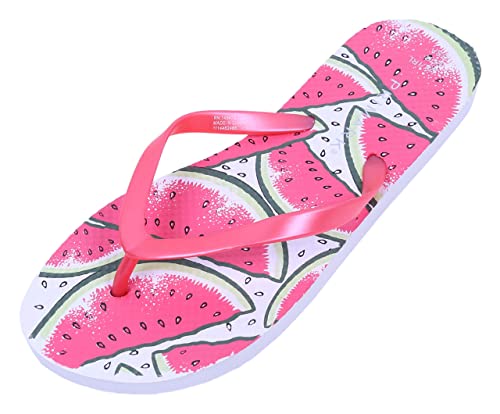 Weiße Flip-Flops/Badelatschen mit Wassermelonen Gemustert 36/37 EU von sarcia.eu