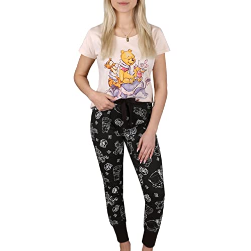 Winnie The Pooh Disney Kurzarm-Pyjama für Damen, Lange Hose, Baumwolle S von sarcia.eu