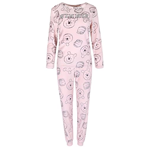 Winnie The Pooh Disney Pink Damen Schlafanzug, Fleece-Pyjama, Langarm, warm XXS von sarcia.eu