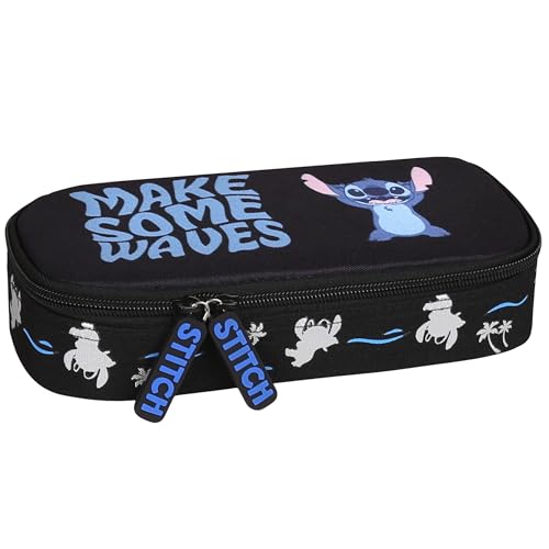 sarcia.eu Disney Stitch FÄCHER Schulmäppchen, Beutel für Mädchen, Schwarz 5x22x10cm (Stitch Fächern D) von sarcia.eu