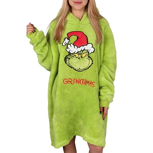 sarcia.eu Grinch, Unisex Kapuzen Sweatshirt/Mantel/Decke, Snuddie von sarcia.eu