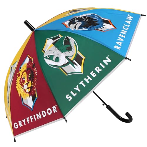 sarcia.eu Harry Potter Hogwarts Bunter Kinderregenschirm automatisch faltbar, für Kinder (Mehrfarbig) von sarcia.eu