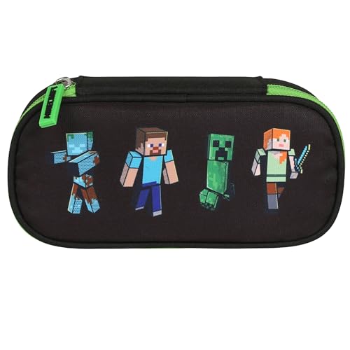 sarcia.eu Minecraft FÄCHERMÄPPCHEN ohne Zubehör FÜR EINEN SPIELEFAN, Beutel mit Klappe, FÜR Jungen (Minecraft Fächern) von sarcia.eu