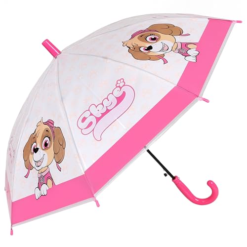 sarcia.eu Paw Patrol Skye Rosa und weißer faltbarer automatischer Regenschirm, für Mädchen (Rosa) von sarcia.eu