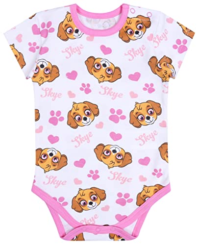 sarcia.eu Pink-weißes Body/Einteiler mit sich wiederholender Abbildung SKYE Paw Patrol 9 Monate von sarcia.eu