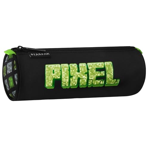 sarcia.eu Pixel Game schwarzes Federmäppchen, Reißverschluss 22x8x8cm von sarcia.eu