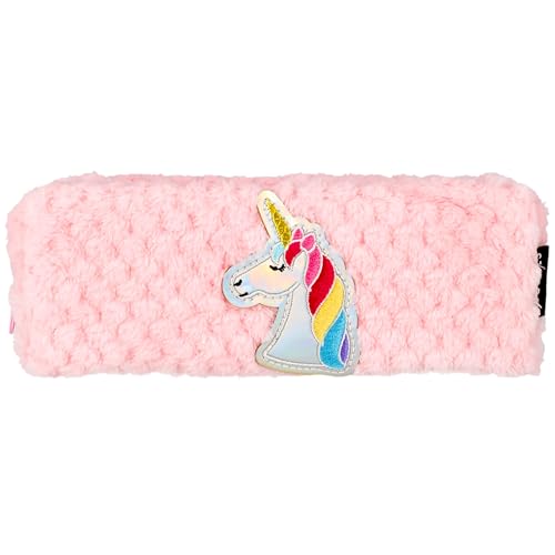 sarcia.eu Plüsch-Federtasche für Mädchen, mit Reißverschluss 23x8x5cm (Einhorn) von sarcia.eu