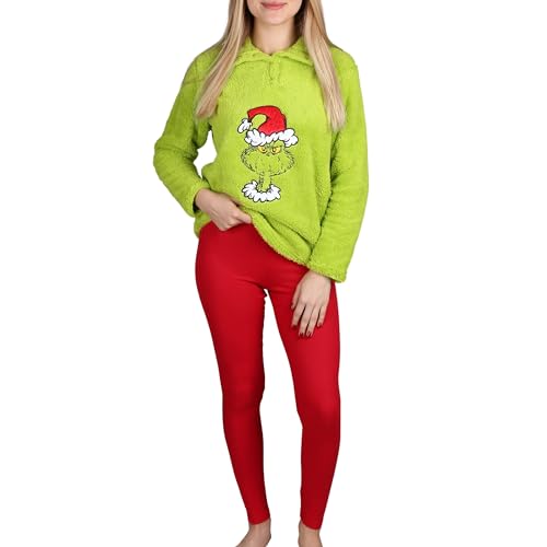 sarcia.eu The Grinch Zweiteiliger Pyjama für Damen mit langen Ärmeln für Weihnachten XL von sarcia.eu