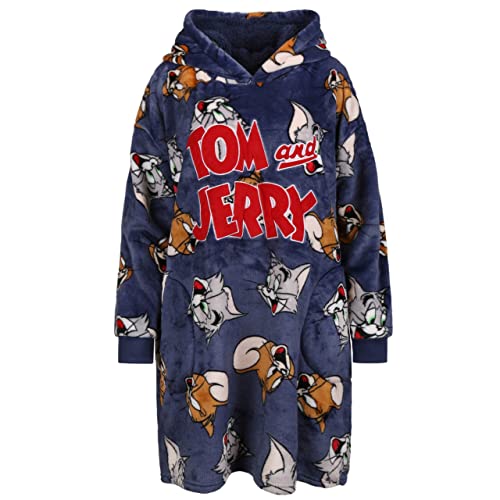sarcia.eu Tom und Jerry Damen-Sweatshirt/Robe Navy Blue Hooded Blanket Snuddie XS-S von sarcia.eu