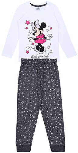 sarcia.eu Weiß-graues Mädchen-Pyjama mit Langen Ärmeln Mouse 4 Jahre 104 cm von sarcia.eu