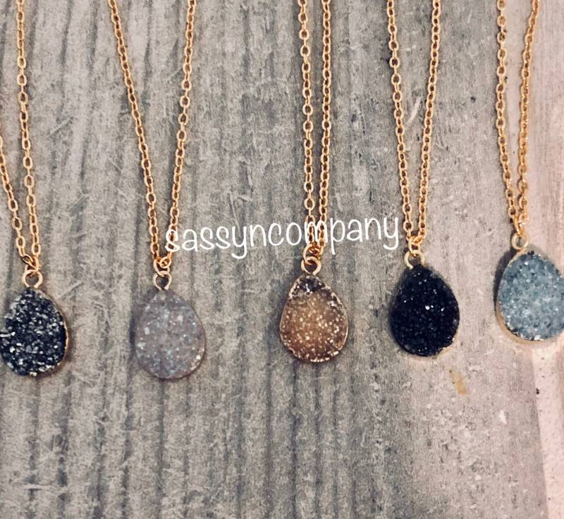 Faux Druzy Halskette & Armband - Kaufen Zusammen Als Paar Oder Einzeln-Free Shipping von sassyNcompany