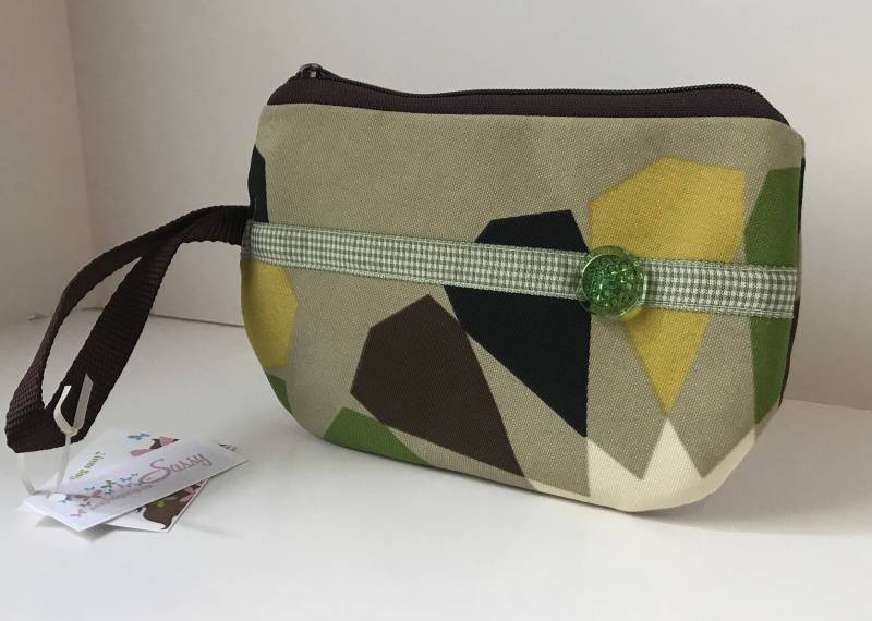 Tan Stoff Armband, Iphone Smartphone Reißverschluss Armband von sassygirl