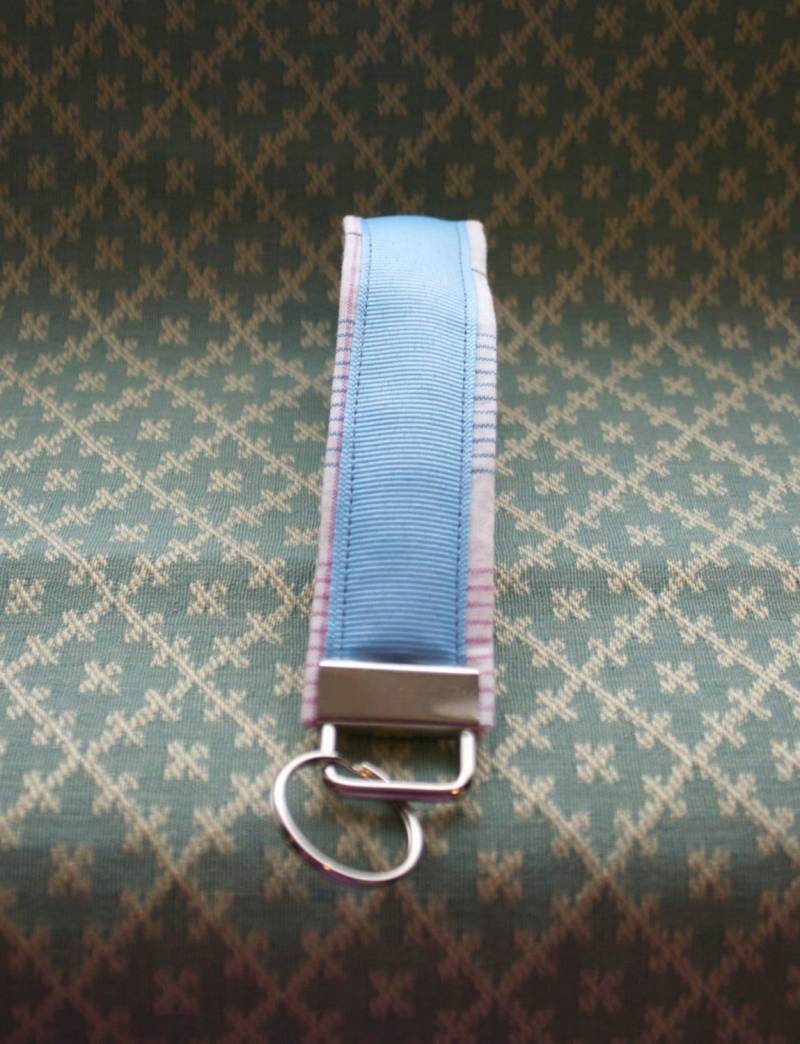 Weiß Karierte Schlüsselanhänger, Wristloop Armband Schlüsselanhänger von sassygirl