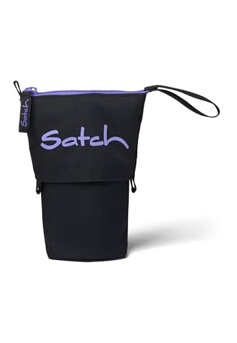 Satch Pencil Slider extra groß inkl. Trennfach Reißverschlussfach Stiftehalter Geodreieck Sichtfenster für Stundenplan von Satch