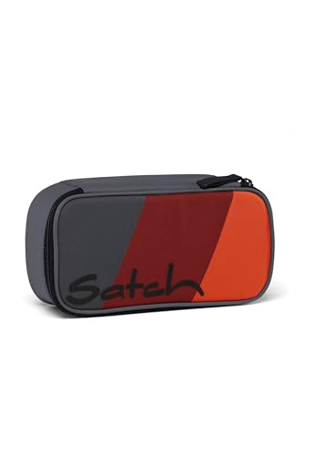 Satch Schlamperbox extra groß inkl. Trennfach Reißverschlussfach Stiftehalter Geodreieck Sichtfenster für Stundenplan von Satch