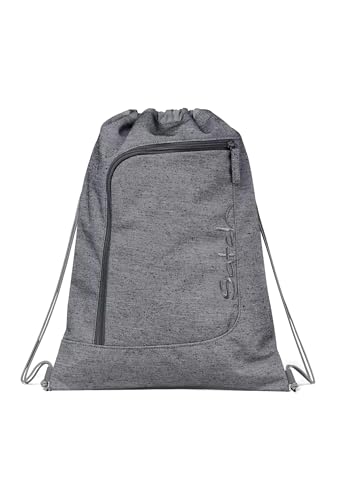 Satch Sportbeutel Turnbeutel für Mädchen und Jungen mit Reißverschlussfach, 12 Liter, Rucksack fixierbar von Satch