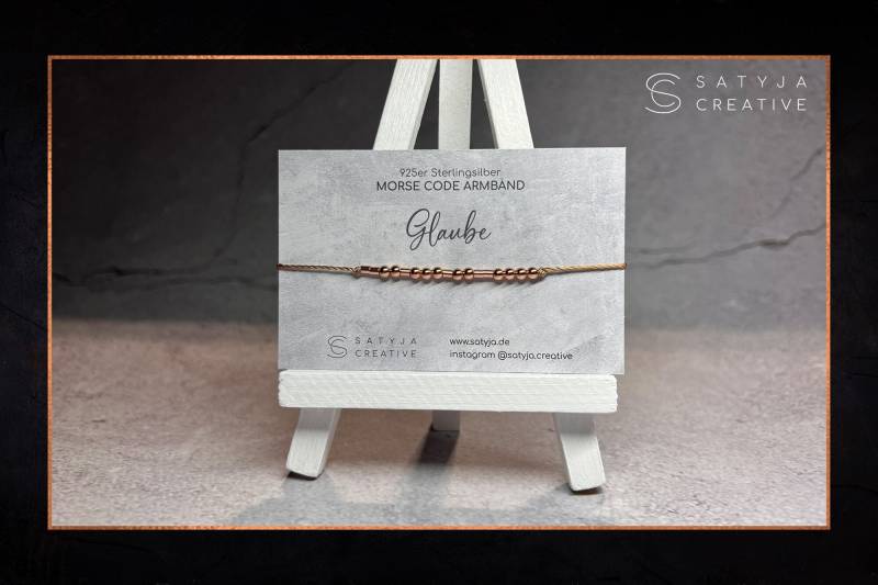 Morsecode Armband | Zierliches in 925 Silber, Vergoldet Oder Rosé Glaube Sister Trauzeugin Braun Morsecode Armband | Zierliches in 925 Silber, Vergoldet Oder Rosé Glaube Sister Trauzeugin Braun von satyjacreative