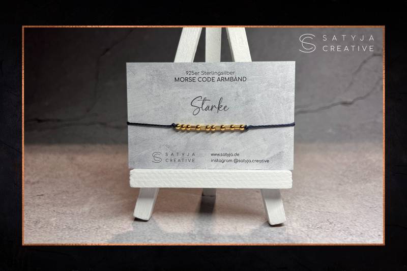 Morsecode Armband | Zierliches in 925 Silber, Vergoldet Oder Rosé Stärke Emma Indigo Noah Blau Morsecode Armband | Zierliches in 925 Silber, Vergoldet Oder Rosé Stärke Emma Indigo Noah Blau von satyjacreative