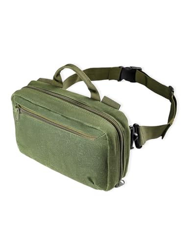 Sayram SS1 EDC Sling Bag, EDC Crossbody Bag Rucksack aus gewachstem Canvas, Tactical Umhängetasche Bauchtasche Herren, EDC Schultertasche zum Reisen und Wandern von sayram