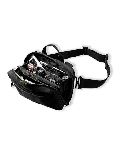 Sayram SS1 EDC Sling Bag, EDC Crossbody Bag Rucksack aus gewachstem Canvas, Tactical Umhängetasche Bauchtasche Herren, EDC Schultertasche zum Reisen und Wandern von sayram