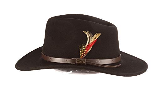 scala Herren Knautschbarer Filz Outback Hut, Schwarz, XXL scala Herren Knautschbarer Filz Outback Hut, Schwarz, XXL von scala