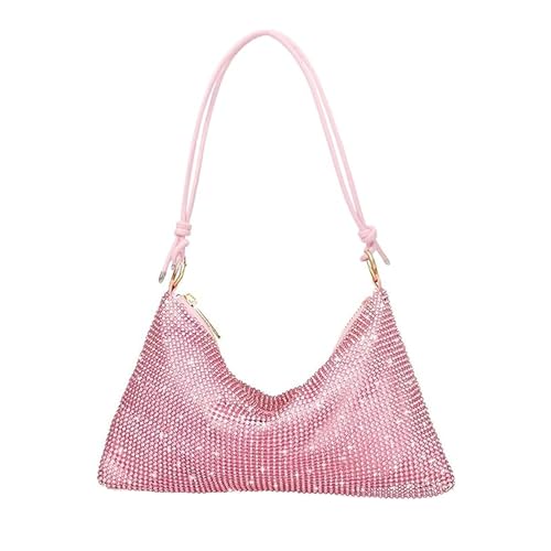 scalingscal Tasche Glitzer Abendtasche Strasssteine,Abend Handtasche,Clutches Schultertasche,Glitzer Abendtasche Umhängetasche,Rosa Glitzer Abendtasche Damen,für Abend Prom Hochzeit Party Bankett von scalingscal