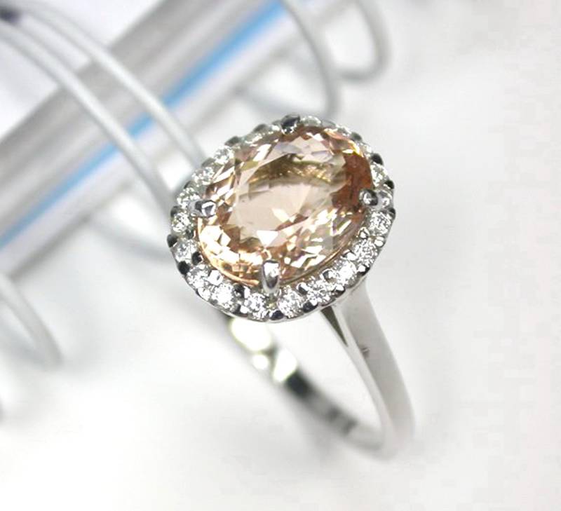 2, 15 Natürliche Pfirsich Morganit Ring Sterling Silber Ehering. Freie Größenänderung Alle Größe 2, 15 Natürliche Pfirsich Morganit Ring Sterling Silber Ehering. Freie Größenänderung Alle Größe von scandream