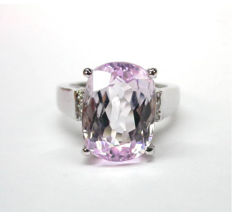 Rosa Kunzit Ring 7.8 Ct Sterling Silber Ehering, Us Größe 7 Oder Resize von scandream