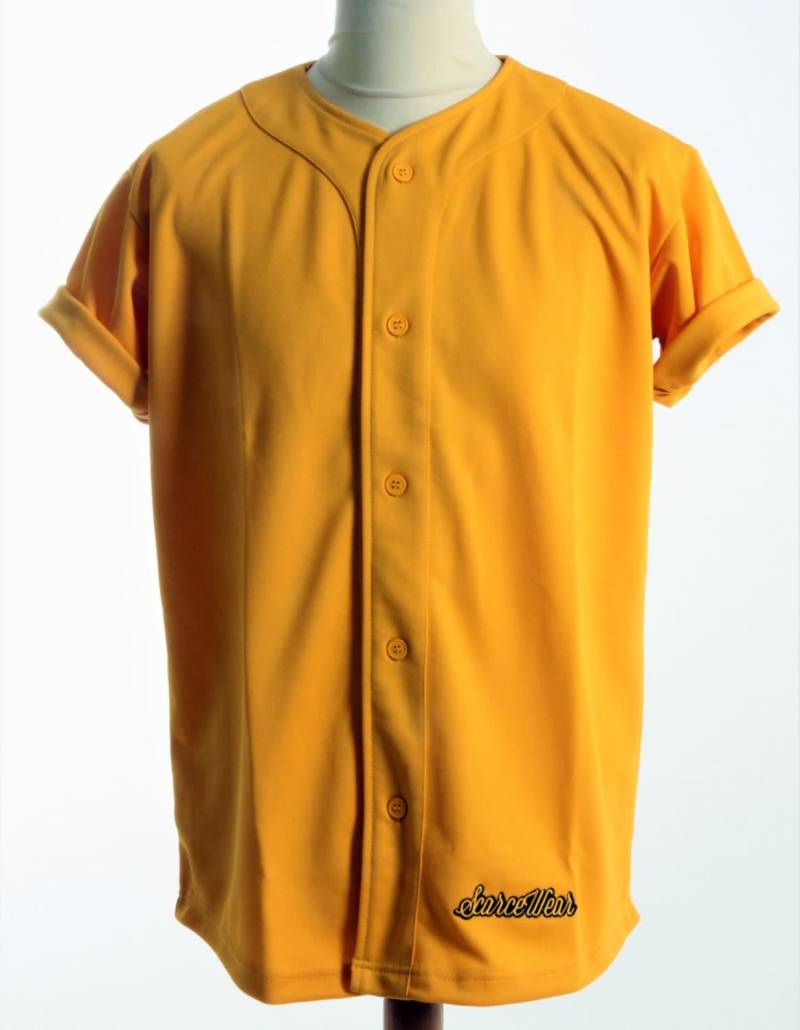 Knappe Signature Schlicht Gold Baseball Jersey Shirt Gr. S-4xl von scarcewear