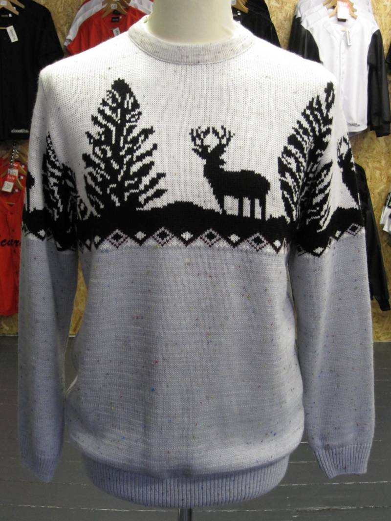 Mangelware Weihnachten Silbergrau Winter Strickpullover Pullover von scarcewear