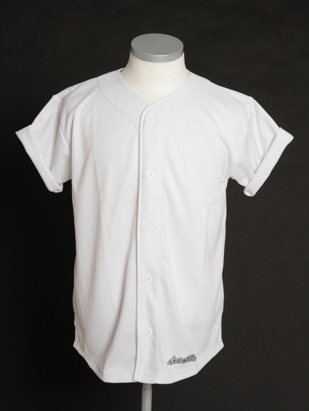 Scarcewear Signature Männer Einfarbiges Weißes Baseball Jersey Shirt Größe S-6xl von scarcewear