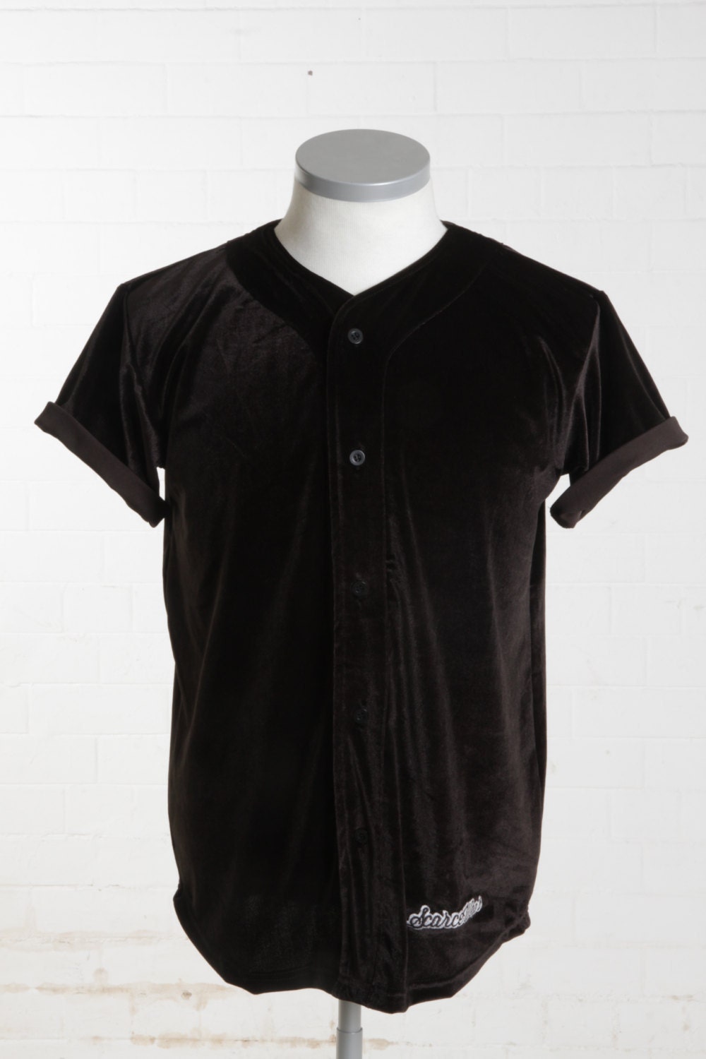 Scarcewear Signature Velours Schlicht Schwarz Baseball Jersey Shirt Größe S-4xl von scarcewear