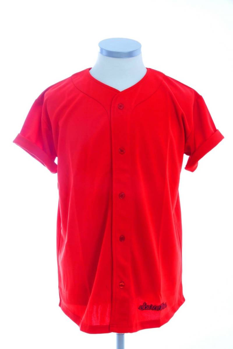Signature Unikat Rot Baseball Jersey Shirt Gr. S-4xl von scarcewear