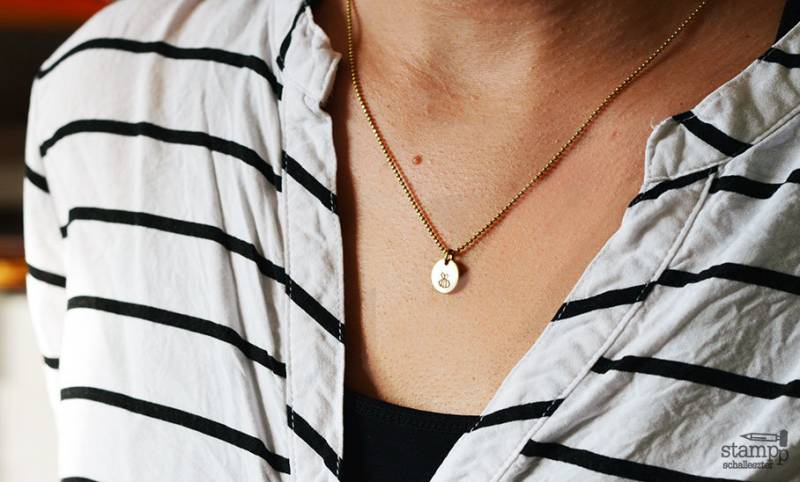 Niedliche Bienen Kette/Raw Messing Lange Halskette Hand Gestempelt Schmuck Niedliche Bienen Kette/Raw Messing Lange Halskette Hand Gestempelt Schmuck von schalleszter