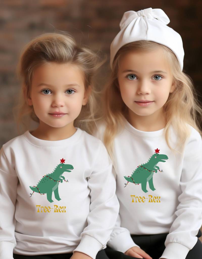 Dino Weihnachtspullover Kinder, Weihnachts-Dinosaurier Pullover Jungen Und Mädchen, Weihnachts-Oberteil Für Xmas Kinderpullover von scheevomsee