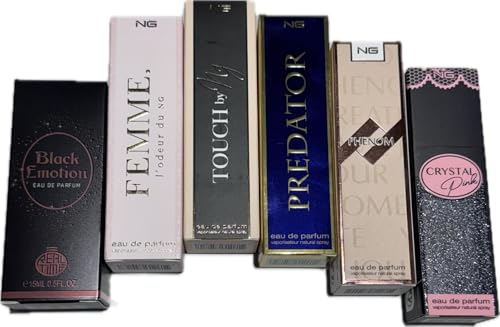 Trend Düfte: Set X 6 Parfüm für Damen 15 ML jedes einzeln in Box Spray Köpfe + Geschenk Tasche gratis von jameitop