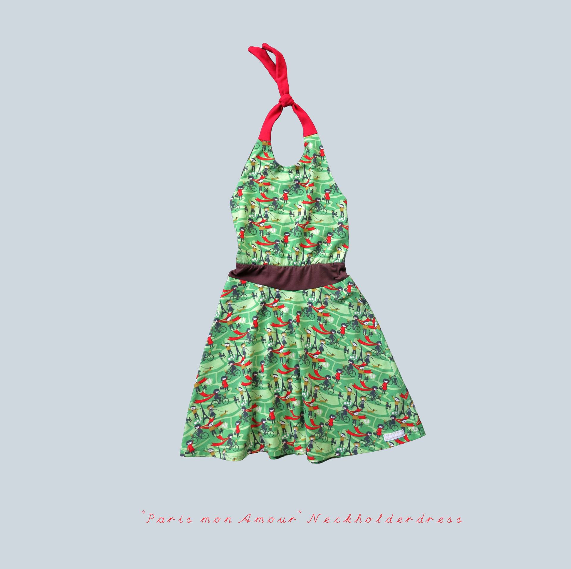 Neckholderdress "Paris Mon Amour" Bio Sommerkleid von schlafwandlerdesign