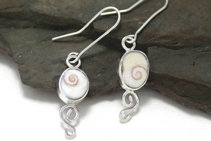 Ohrringe, Hänger Mit Kleinem Shiva's Eye Ohrringe, Hänger Mit Kleinem Shiva's Eye von schlichtSchmuck