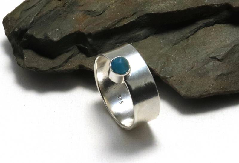 Schlichter Silberring Mit Apatit von schlichtSchmuck