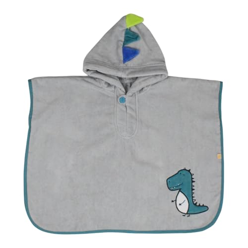 schlummersack kuschelig weicher Badeponcho mit Kapuze - Dino - für Jungen und Mädchen von 1-3 Jahre von schlummersack
