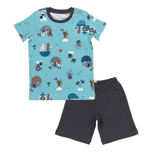 schlummersack Kinder Schlafanzug Jungen kurz Pirat Größe 98 2-3 Jahre | Schlafanzüge zweiteilig Pijamas Jungs | Schlafanzug Set - Pyjama Baumwolle von schlummersack
