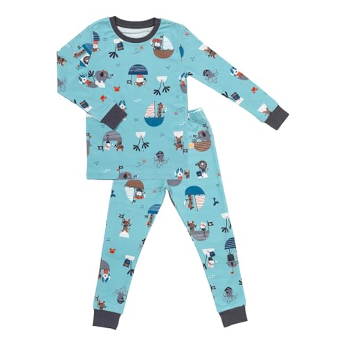 schlummersack Kinder Schlafanzug Jungen lang Pirat Größe 116 5-6 Jahre | Schlafanzüge zweiteilig Pijamas Jungs | Schlafanzug Set - Pyjama Baumwolle von schlummersack
