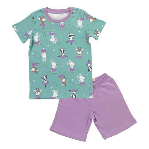 schlummersack Kinder Schlafanzug Mädchen kurz Ballerina Größe 98 2-3 Jahre |Kinderschlafanzüge Jungen zweiteilig | Schlafanzug Winter Mädchen Kuschel Pyjama Kinder Set Baumwolle von schlummersack