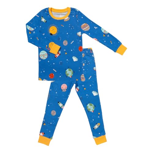 schlummersack Kinder Schlafanzug lang Unisex Space Größe 98 2-3 Jahre |Pyjama Kinder Set zweiteilig Jungen & Mädchen | Kinderschlafanzüge Schlafanzug Baumwolle von schlummersack