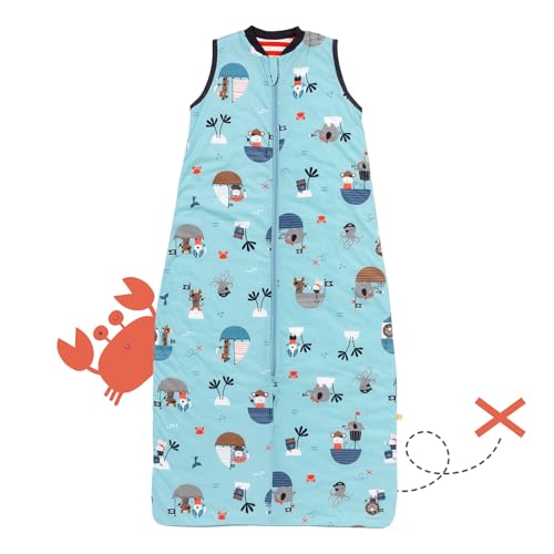 schlummersack Kinder Schlafsack Baby Sommer 130 cm dünn Pirat | Sommerschlafsack 1.0 Tog von schlummersack
